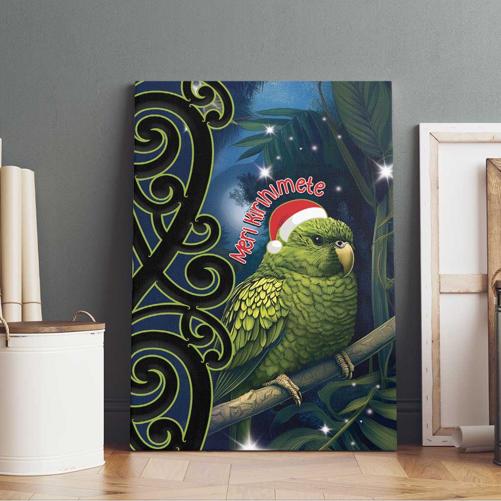 New Zealand Christmas Canvas Wall Art Cute Kakapo Meri Kirihimete Maori Koru LT14 - Polynesian Pride