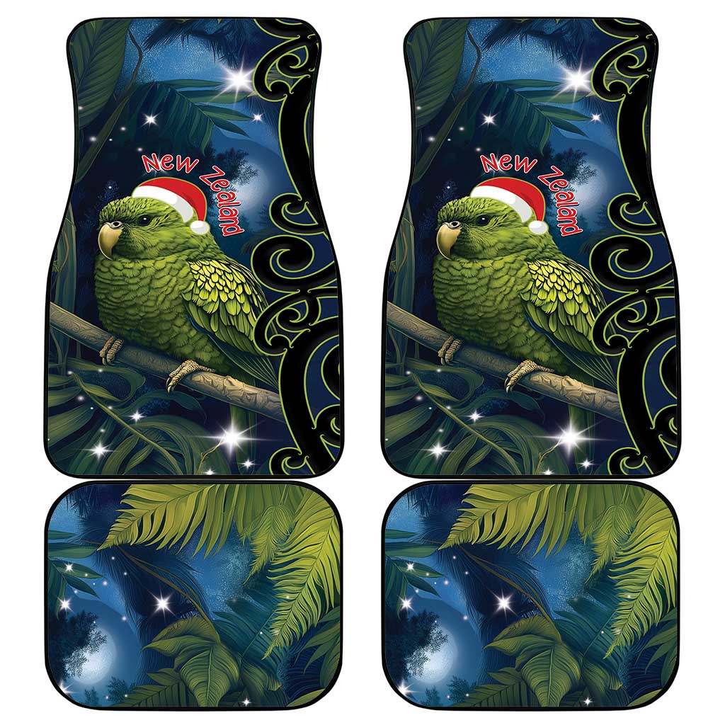 New Zealand Christmas Car Mats Cute Kakapo Meri Kirihimete Maori Koru LT14 - Polynesian Pride