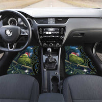 New Zealand Christmas Car Mats Cute Kakapo Meri Kirihimete Maori Koru LT14 Set 2pcs - Front Blue - Polynesian Pride