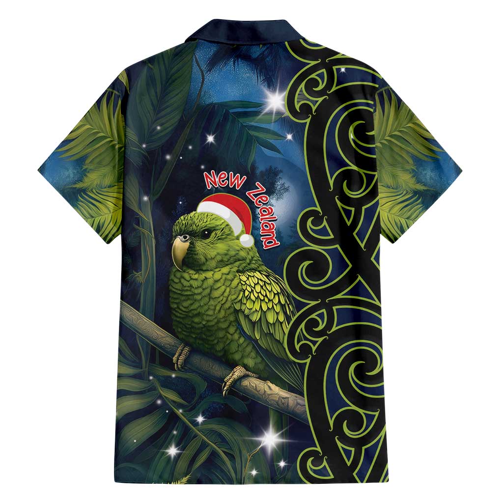 New Zealand Christmas Family Matching Long Sleeve Bodycon Dress and Hawaiian Shirt Cute Kakapo Meri Kirihimete Maori Koru LT14 - Polynesian Pride