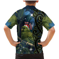 New Zealand Christmas Family Matching Mermaid Dress and Hawaiian Shirt Cute Kakapo Meri Kirihimete Maori Koru LT14 - Polynesian Pride