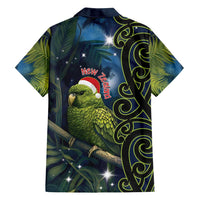 New Zealand Christmas Family Matching Off Shoulder Maxi Dress and Hawaiian Shirt Cute Kakapo Meri Kirihimete Maori Koru LT14 - Polynesian Pride