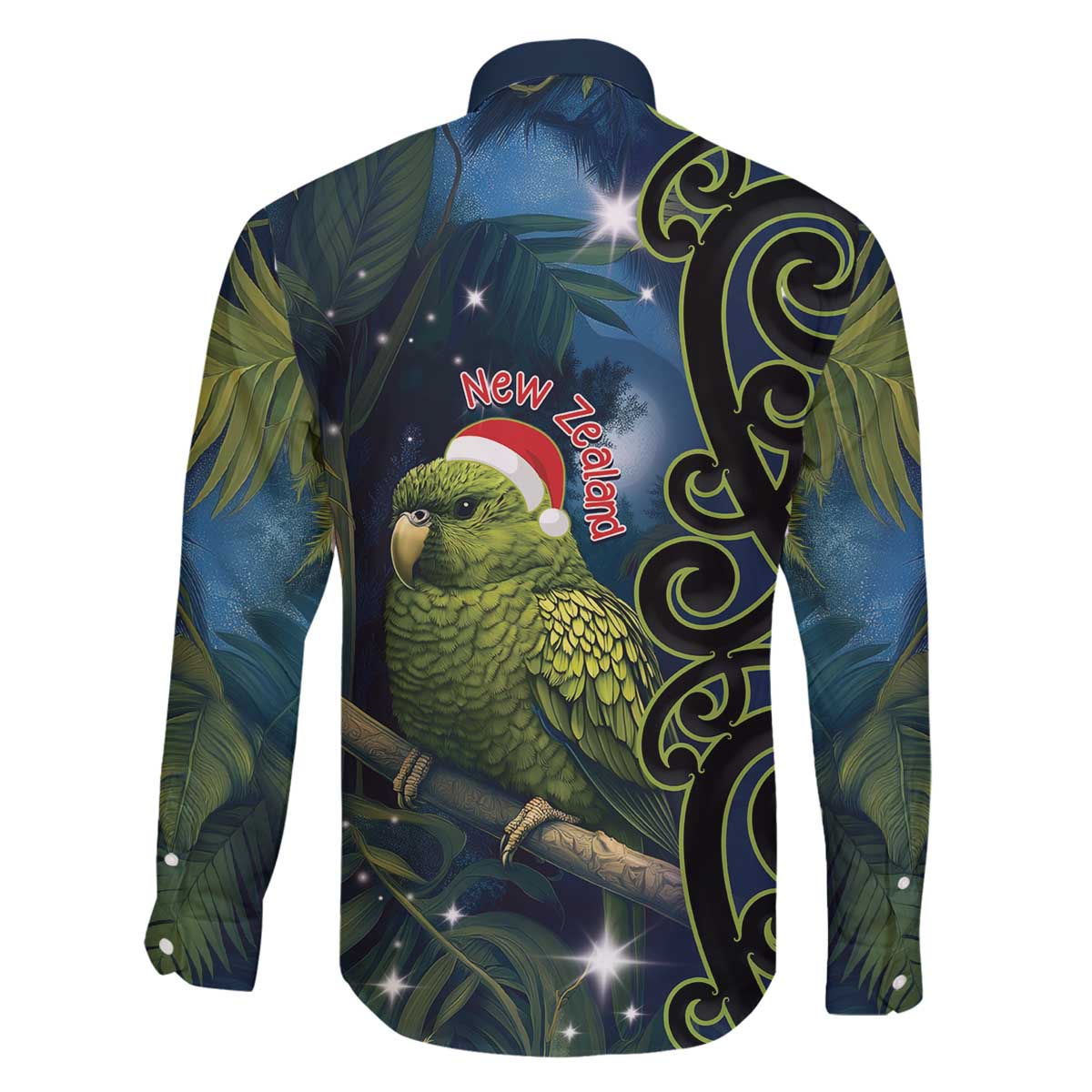 New Zealand Christmas Family Matching Off Shoulder Short Dress and Hawaiian Shirt Cute Kakapo Meri Kirihimete Maori Koru LT14 - Polynesian Pride
