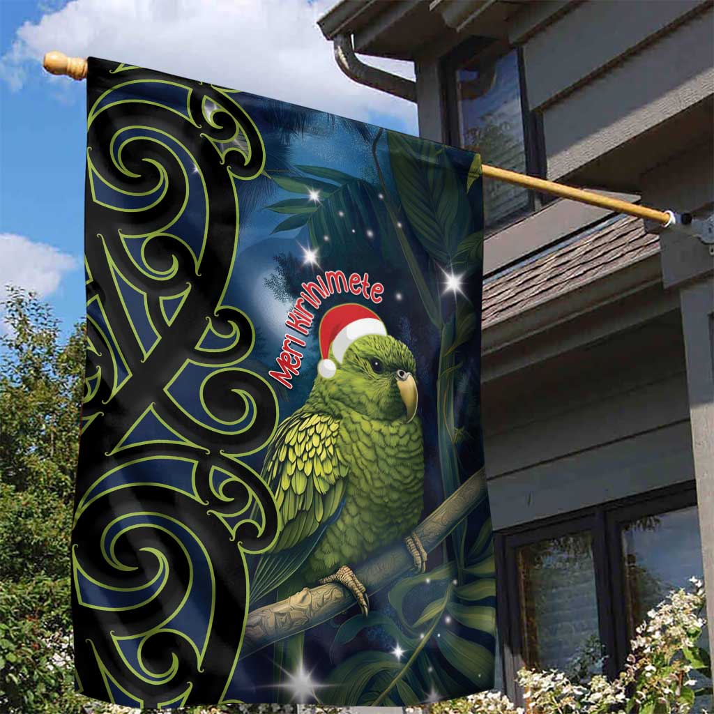 New Zealand Christmas Garden Flag Cute Kakapo Meri Kirihimete Maori Koru LT14 - Polynesian Pride