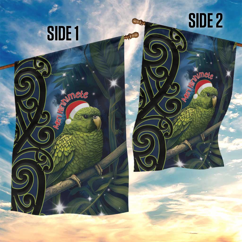 New Zealand Christmas Garden Flag Cute Kakapo Meri Kirihimete Maori Koru LT14 - Polynesian Pride