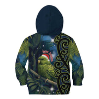 New Zealand Christmas Kid Hoodie Cute Kakapo Meri Kirihimete Maori Koru LT14 - Polynesian Pride