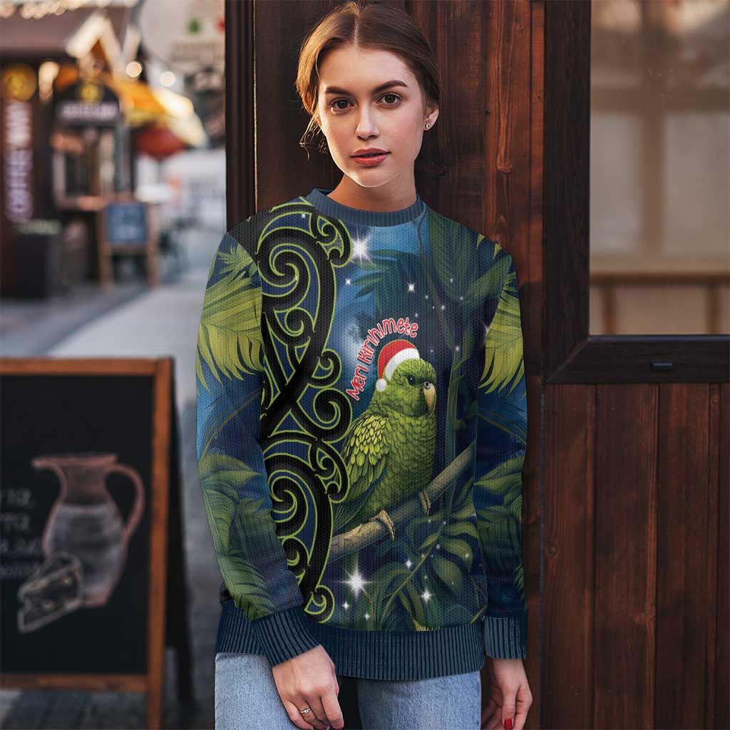 New Zealand Christmas Ugly Christmas Sweater Cute Kakapo Meri Kirihimete Maori Koru LT14 - Polynesian Pride