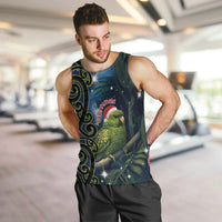 New Zealand Christmas Men Tank Top Cute Kakapo Meri Kirihimete Maori Koru LT14 Blue - Polynesian Pride