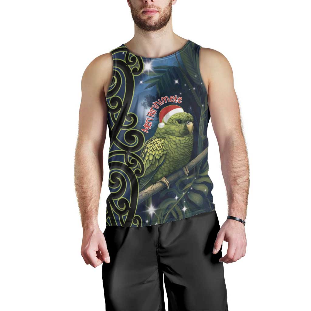 New Zealand Christmas Men Tank Top Cute Kakapo Meri Kirihimete Maori Koru LT14 - Polynesian Pride