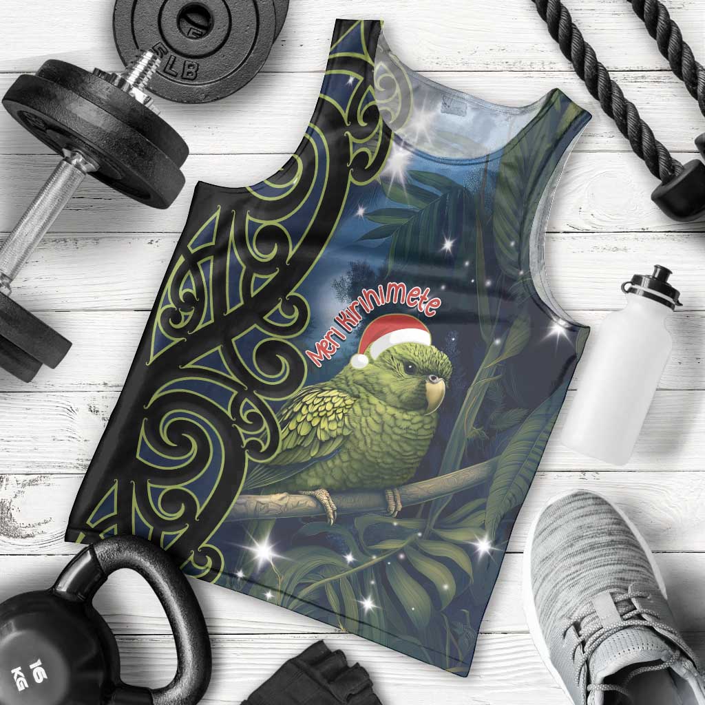 New Zealand Christmas Men Tank Top Cute Kakapo Meri Kirihimete Maori Koru LT14 - Polynesian Pride