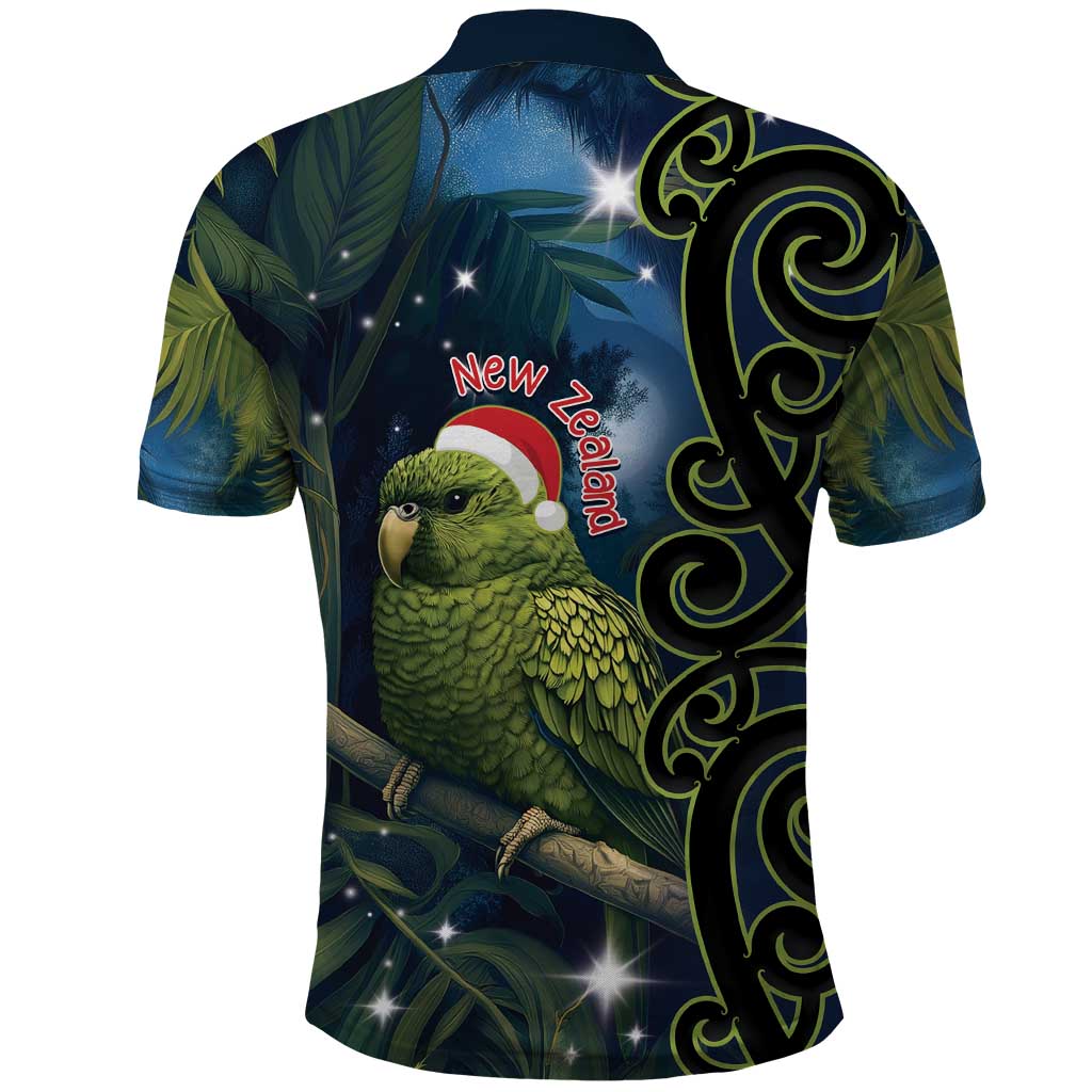 New Zealand Christmas Polo Shirt Cute Kakapo Meri Kirihimete Maori Koru LT14 - Polynesian Pride