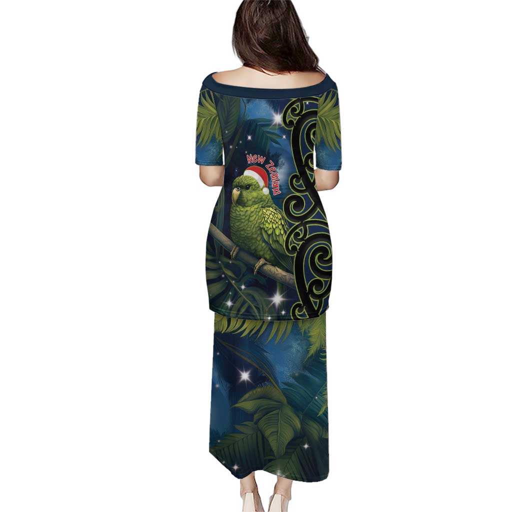 New Zealand Christmas Puletasi Cute Kakapo Meri Kirihimete Maori Koru LT14 - Polynesian Pride