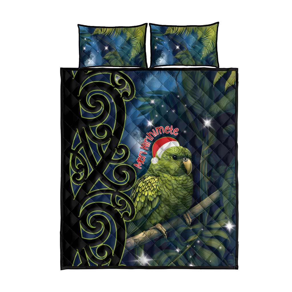 New Zealand Christmas Quilt Bed Set Cute Kakapo Meri Kirihimete Maori Koru LT14 - Polynesian Pride
