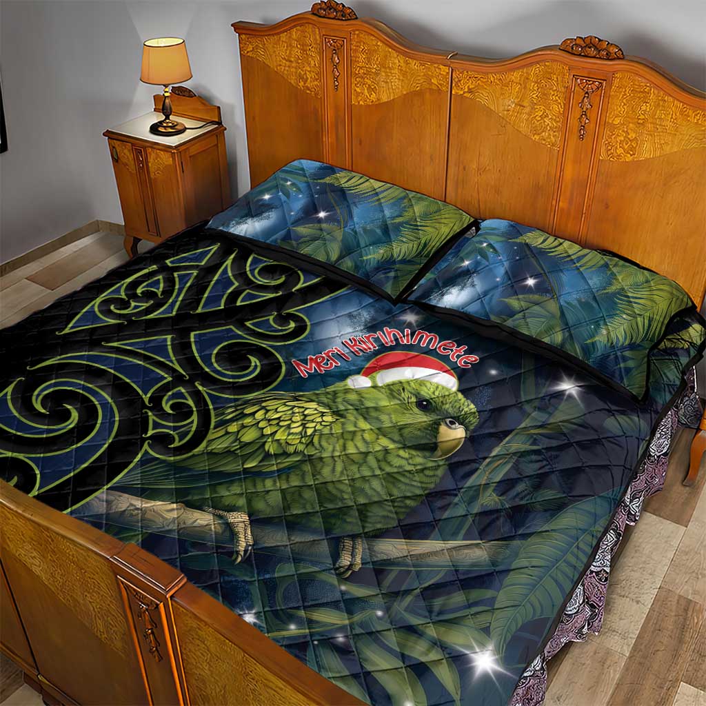 New Zealand Christmas Quilt Bed Set Cute Kakapo Meri Kirihimete Maori Koru LT14 - Polynesian Pride