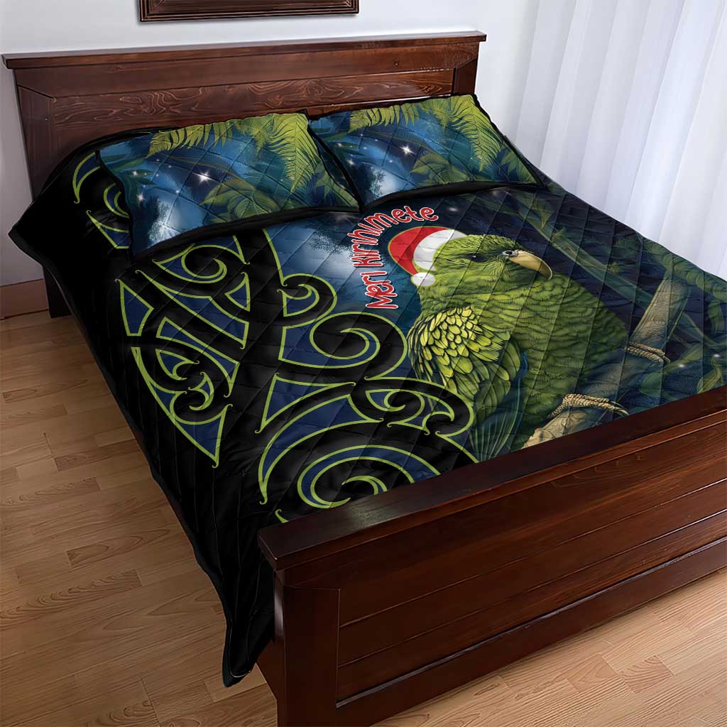 New Zealand Christmas Quilt Bed Set Cute Kakapo Meri Kirihimete Maori Koru LT14 - Polynesian Pride