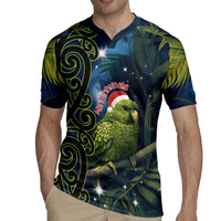 New Zealand Christmas Rugby Jersey Cute Kakapo Meri Kirihimete Maori Koru LT14 - Polynesian Pride