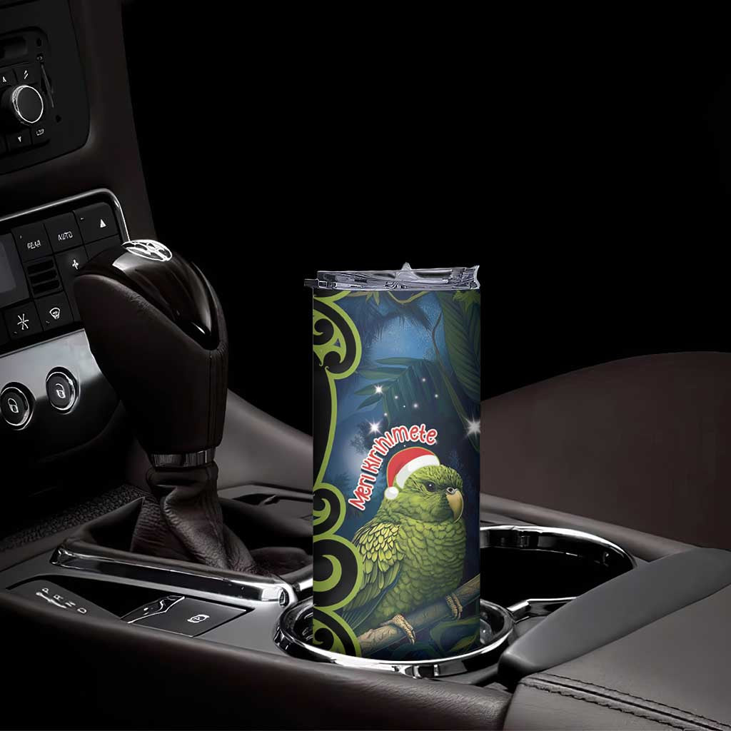 New Zealand Christmas Skinny Tumbler Cute Kakapo Meri Kirihimete Maori Koru LT14 - Polynesian Pride