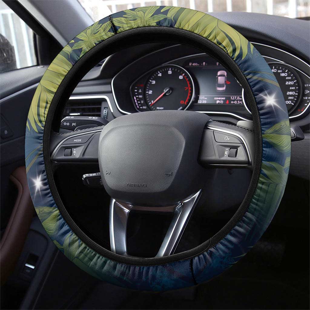 New Zealand Christmas Steering Wheel Cover Cute Kakapo Meri Kirihimete Maori Koru LT14 - Polynesian Pride
