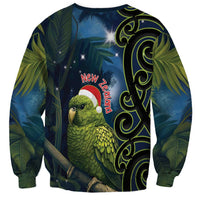 New Zealand Christmas Sweatshirt Cute Kakapo Meri Kirihimete Maori Koru LT14 - Polynesian Pride
