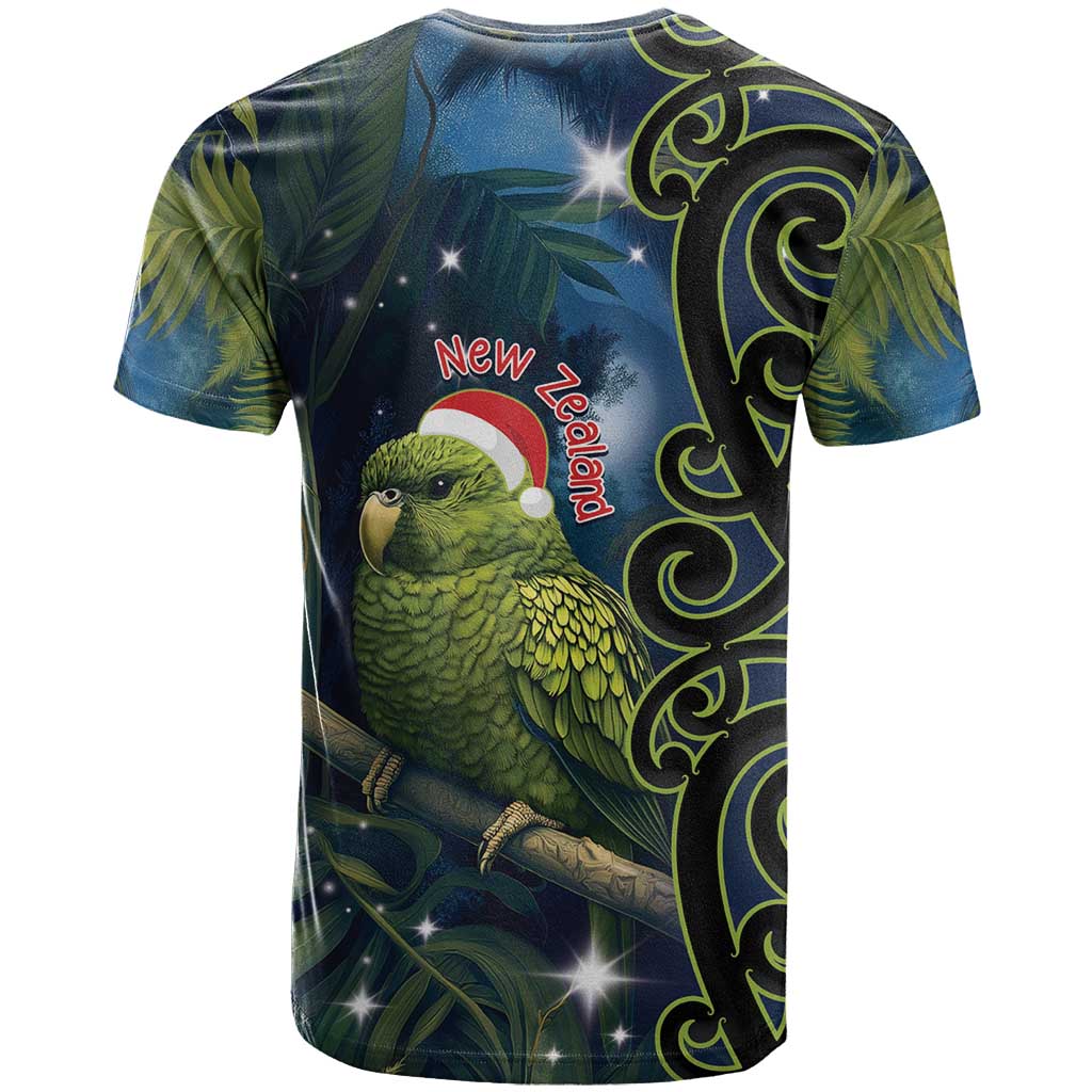 New Zealand Christmas T Shirt Cute Kakapo Meri Kirihimete Maori Koru LT14 - Polynesian Pride