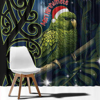 New Zealand Christmas Window Curtain Cute Kakapo Meri Kirihimete Maori Koru LT14 - Polynesian Pride