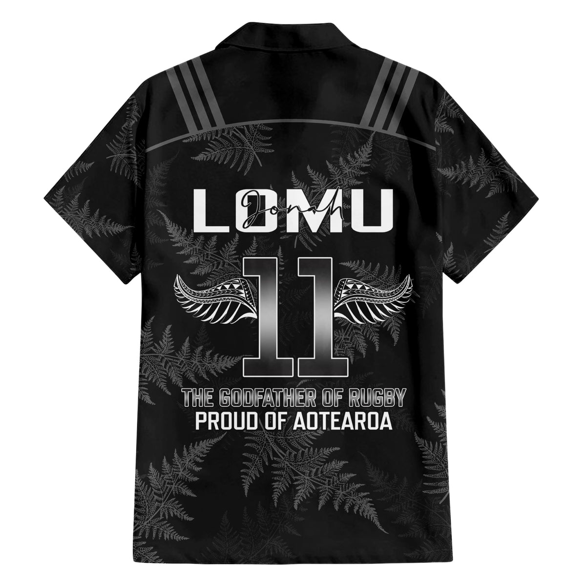 New Zealand Silver Fern Rugby Family Matching Short Sleeve Bodycon Dress and Hawaiian Shirt Aotearoa Godfather Proud Gone But Never Forgotten LT14 - Polynesian Pride