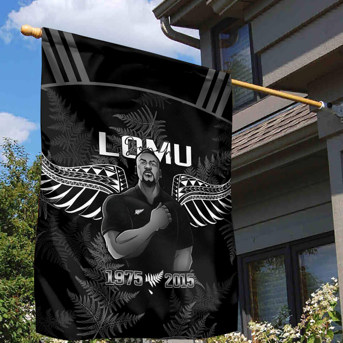 New Zealand Silver Fern Rugby Garden Flag Aotearoa Godfather Proud Gone But Never Forgotten LT14 - Polynesian Pride