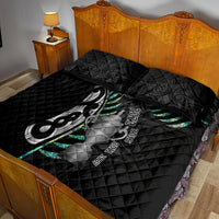 Personalised New Zealand Silver Fern Rugby Quilt Bed Set Paua Shell With Champions Trophy History NZ Forever LT14 - Polynesian Pride