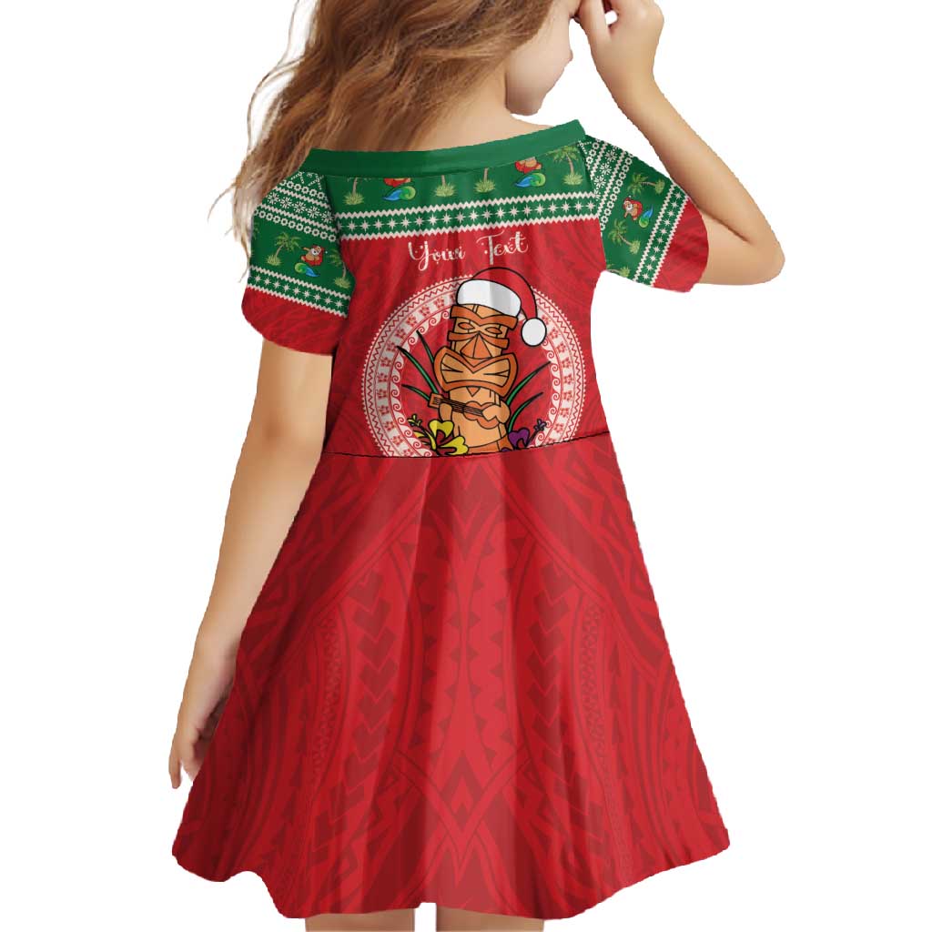 Personalized Hawaii Christmas Family Matching Off Shoulder Maxi Dress and Hawaiian Shirt Tiki Santa Mele Kalikimaka LT14 - Polynesian Pride