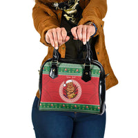 Personalized Hawaii Christmas Shoulder Handbag Tiki Santa Mele Kalikimaka LT14 One Size Red - Polynesian Pride