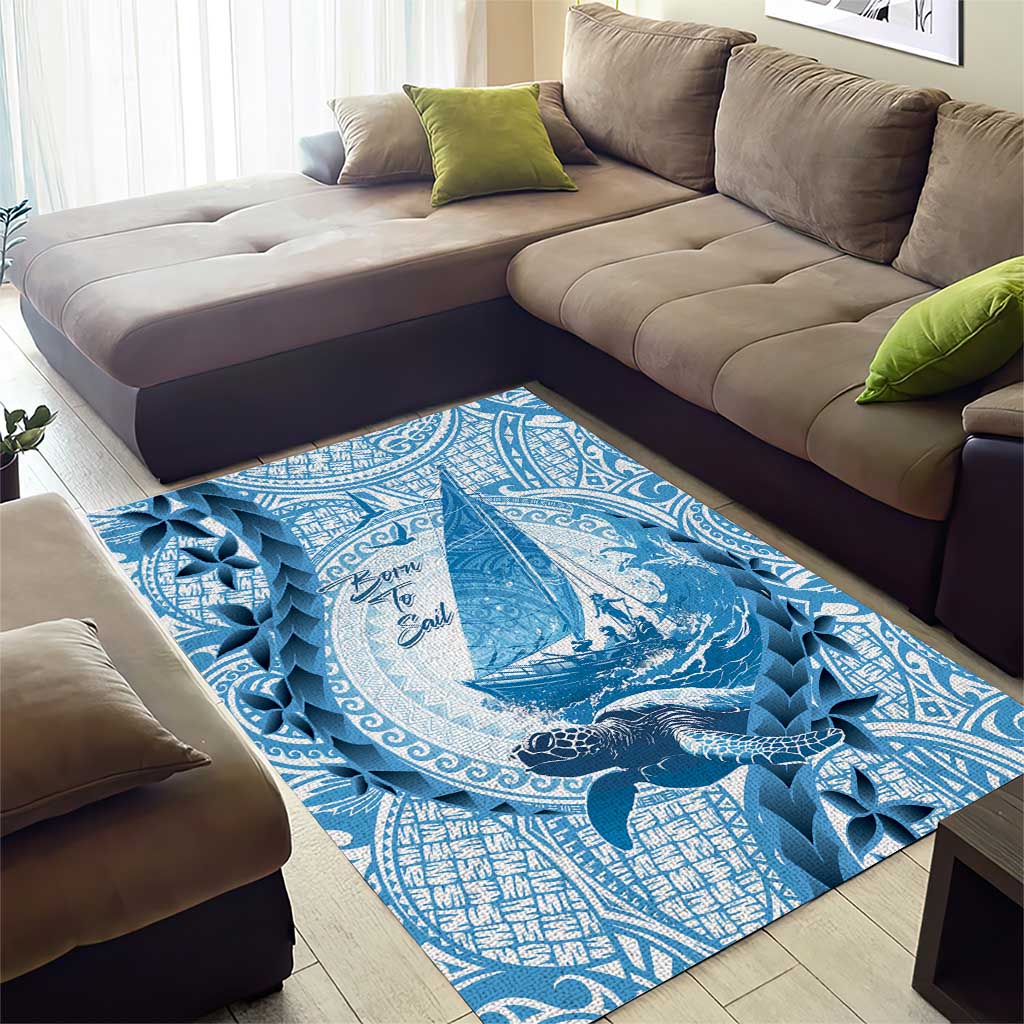 New Zealand Sailing Area Rug Aotearoa Yacht Racing - Born To Sail LT14 - Polynesian Pride