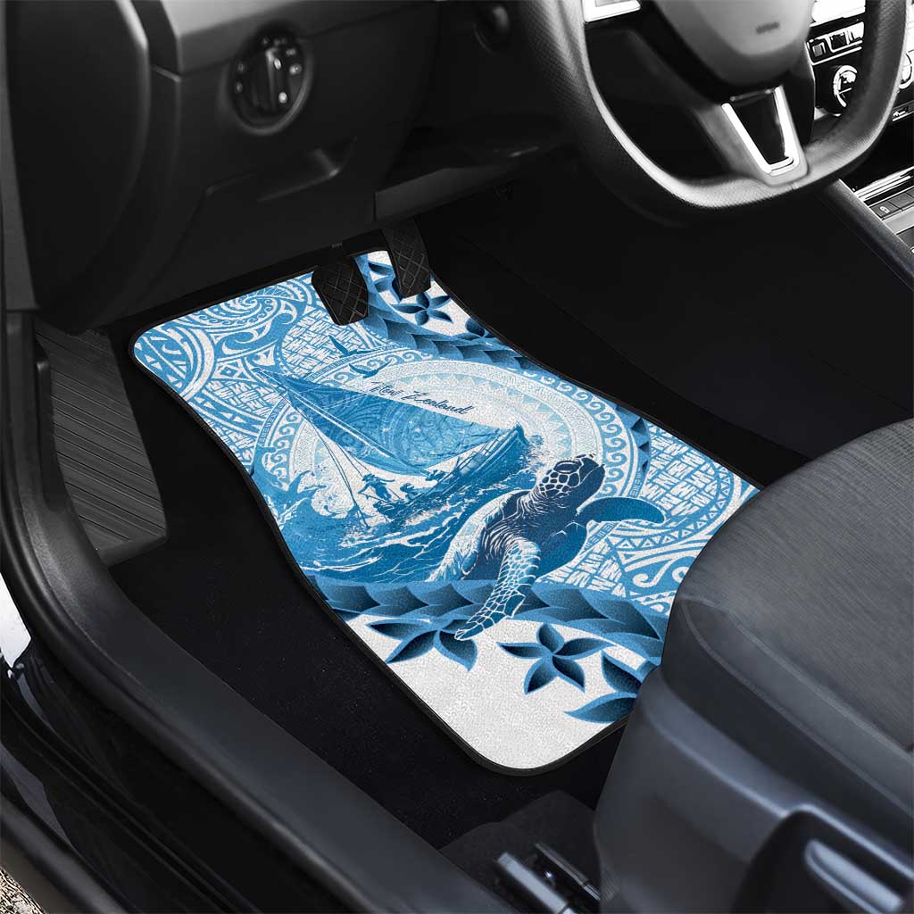 New Zealand Sailing Car Mats Aotearoa Yacht Racing - Born To Sail LT14 - Polynesian Pride