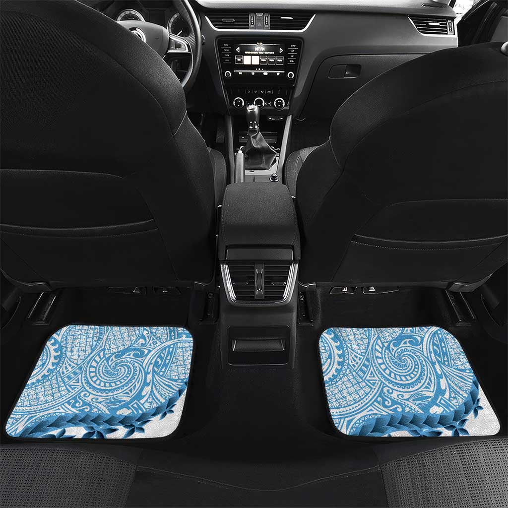 New Zealand Sailing Car Mats Aotearoa Yacht Racing - Born To Sail LT14 Set 2pcs - Back Blue - Polynesian Pride