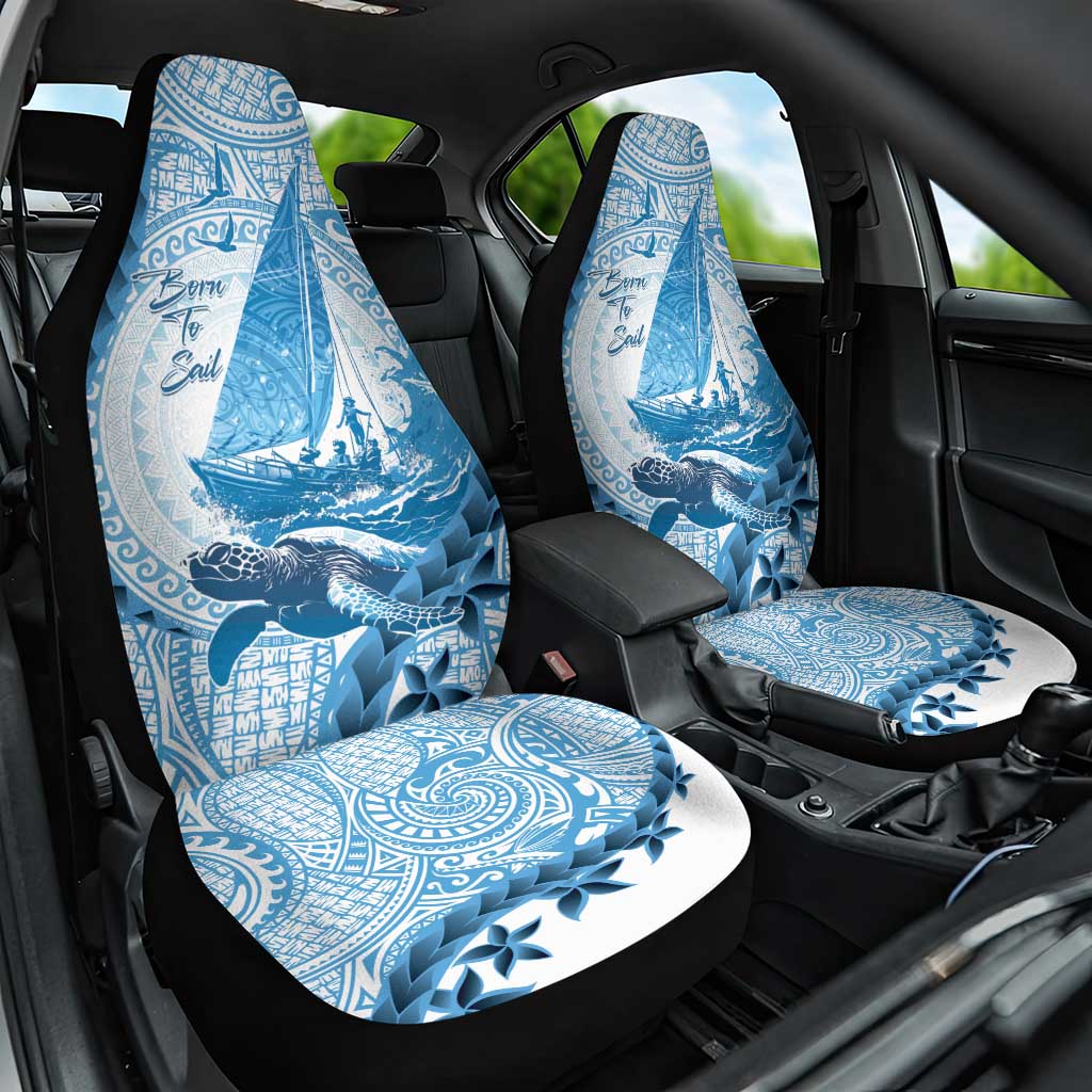 New Zealand Sailing Car Seat Cover Aotearoa Yacht Racing - Born To Sail LT14 One Size Blue - Polynesian Pride
