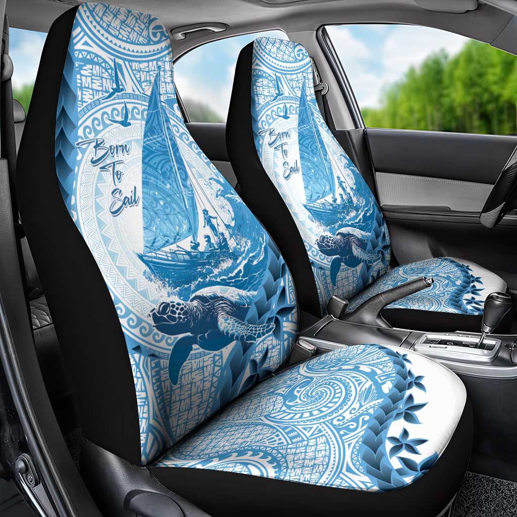 New Zealand Sailing Car Seat Cover Aotearoa Yacht Racing - Born To Sail LT14 - Polynesian Pride