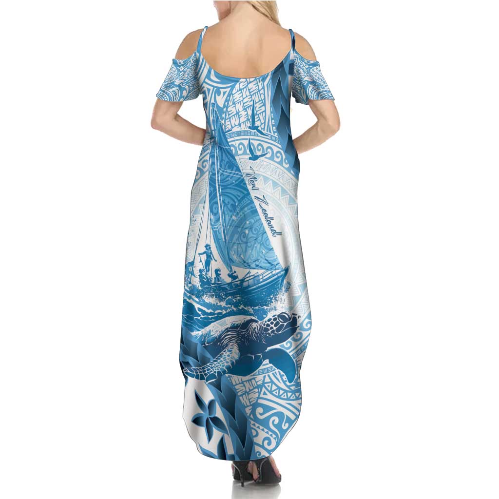 New Zealand Sailing Family Matching Summer Maxi Dress and Hawaiian Shirt Aotearoa Yacht Racing - Born To Sail LT14 - Polynesian Pride