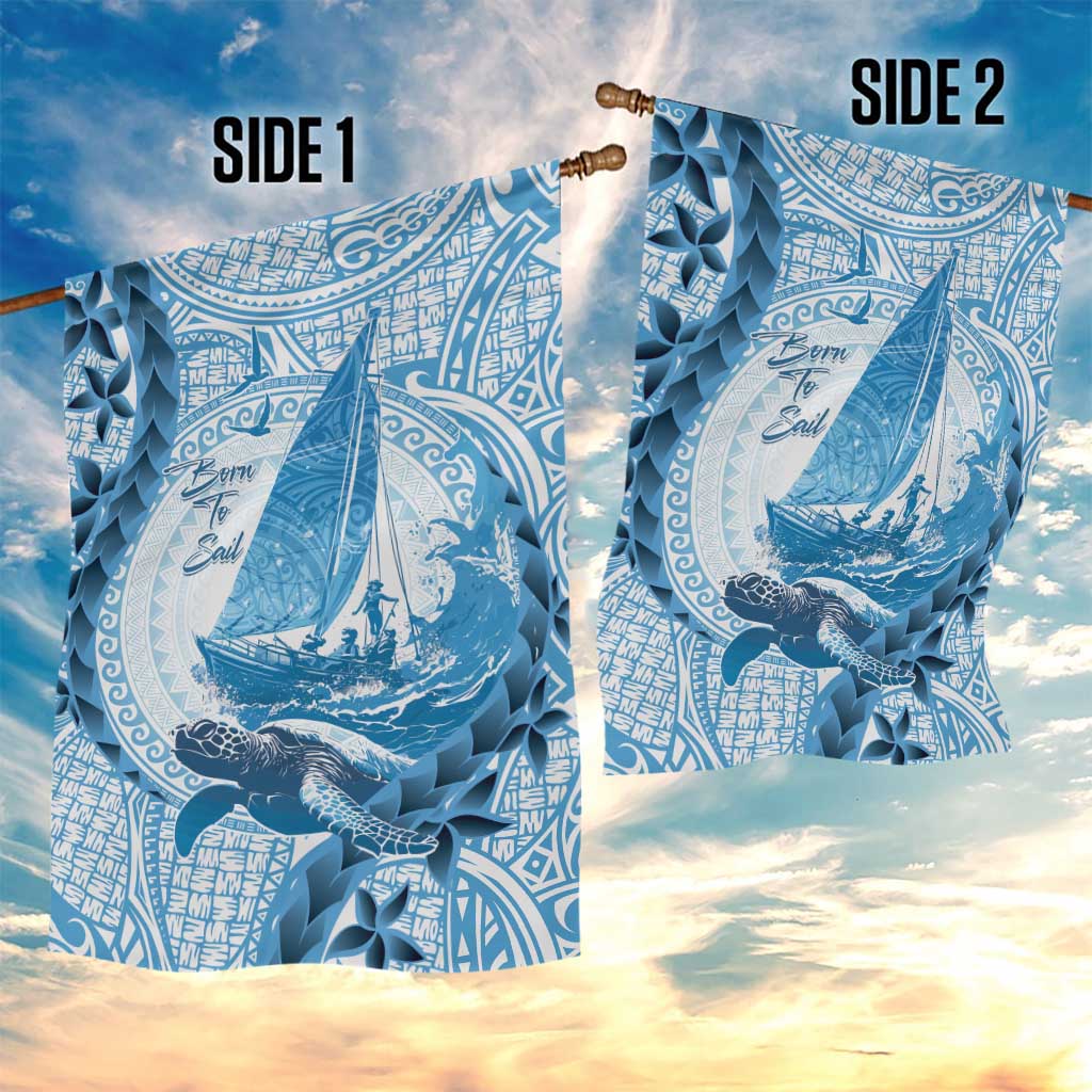 New Zealand Sailing Garden Flag Aotearoa Yacht Racing - Born To Sail LT14 - Polynesian Pride
