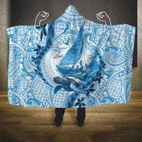 New Zealand Sailing Hooded Blanket Aotearoa Yacht Racing - Born To Sail LT14 - Polynesian Pride
