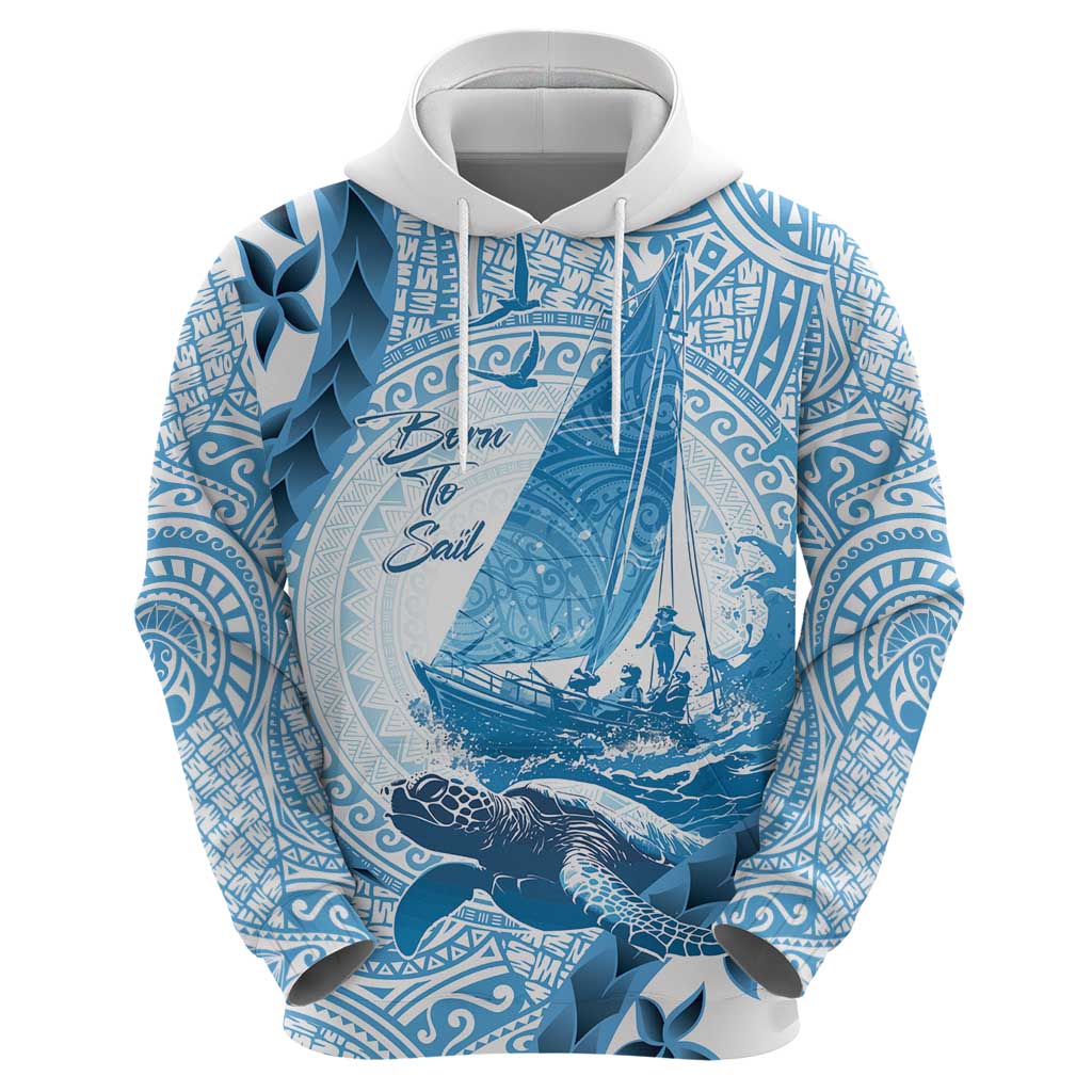 New Zealand Sailing Hoodie Aotearoa Yacht Racing - Born To Sail LT14 - Polynesian Pride