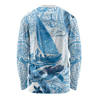New Zealand Sailing Long Sleeve Shirt Aotearoa Yacht Racing - Born To Sail LT14 - Polynesian Pride