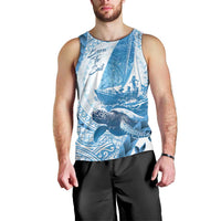 New Zealand Sailing Men Tank Top Aotearoa Yacht Racing - Born To Sail LT14 - Polynesian Pride