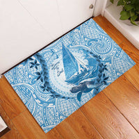 New Zealand Saling Rubber Doormat Aotearoa Yacht Racing - Born To Sail