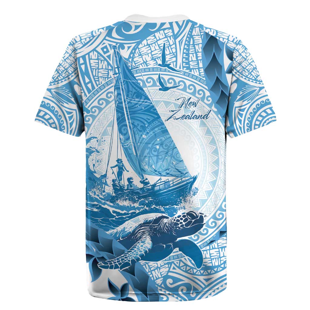 New Zealand Sailing Rugby Jersey Aotearoa Yacht Racing - Born To Sail LT14 - Polynesian Pride