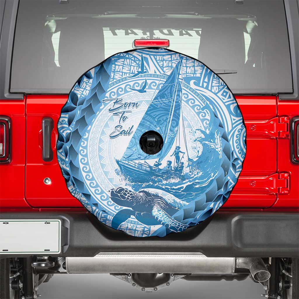 New Zealand Sailing Spare Tire Cover Aotearoa Yacht Racing - Born To Sail LT14 - Polynesian Pride