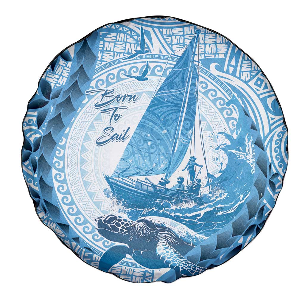 New Zealand Sailing Spare Tire Cover Aotearoa Yacht Racing - Born To Sail LT14 - Polynesian Pride