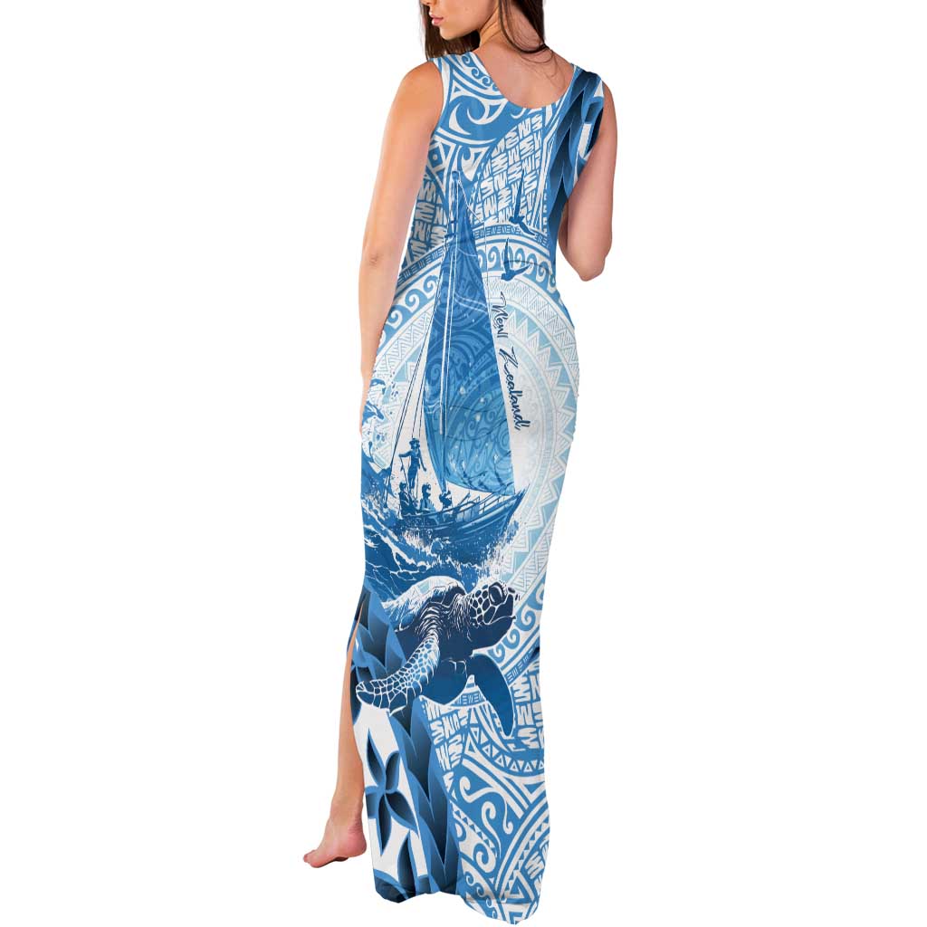 New Zealand Sailing Tank Maxi Dress Aotearoa Yacht Racing - Born To Sail LT14 - Polynesian Pride