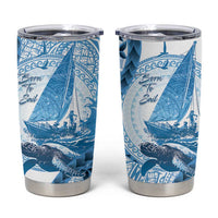 New Zealand Sailing Tumbler Cup Aotearoa Yacht Racing - Born To Sail LT14 Blue - Polynesian Pride