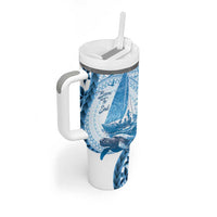 New Zealand Sailing Tumbler With Handle Aotearoa Yacht Racing - Born To Sail LT14 - Polynesian Pride
