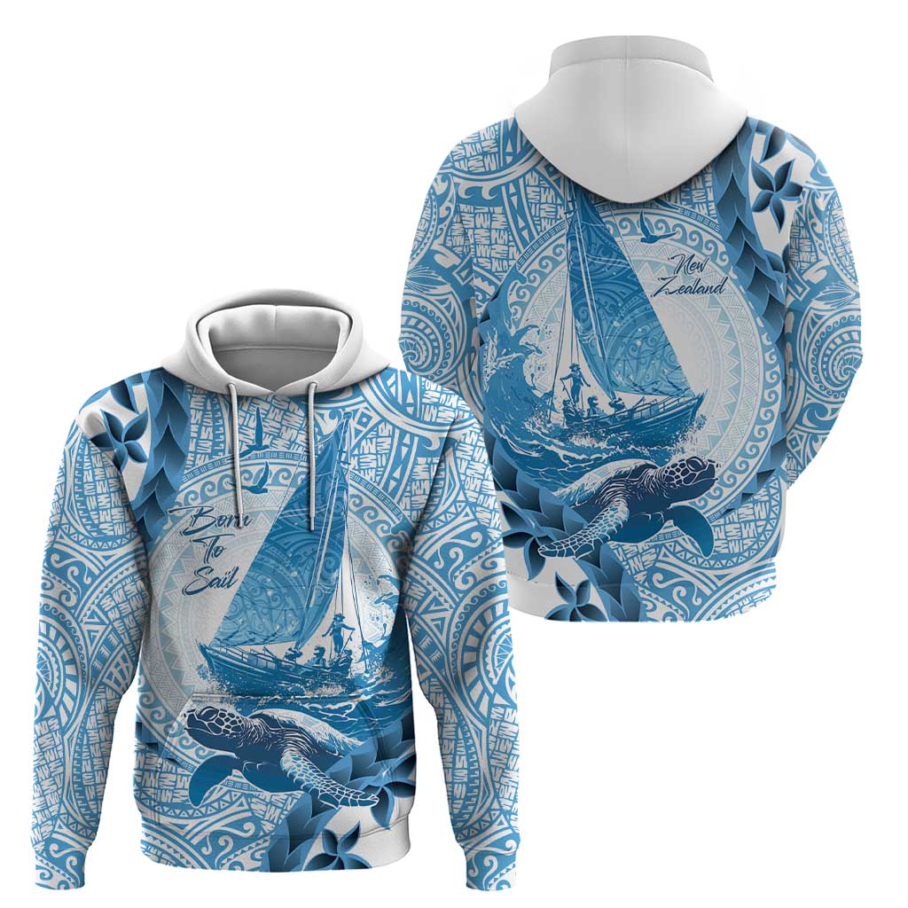 New Zealand Sailing Zip Hoodie Aotearoa Yacht Racing - Born To Sail LT14 - Polynesian Pride