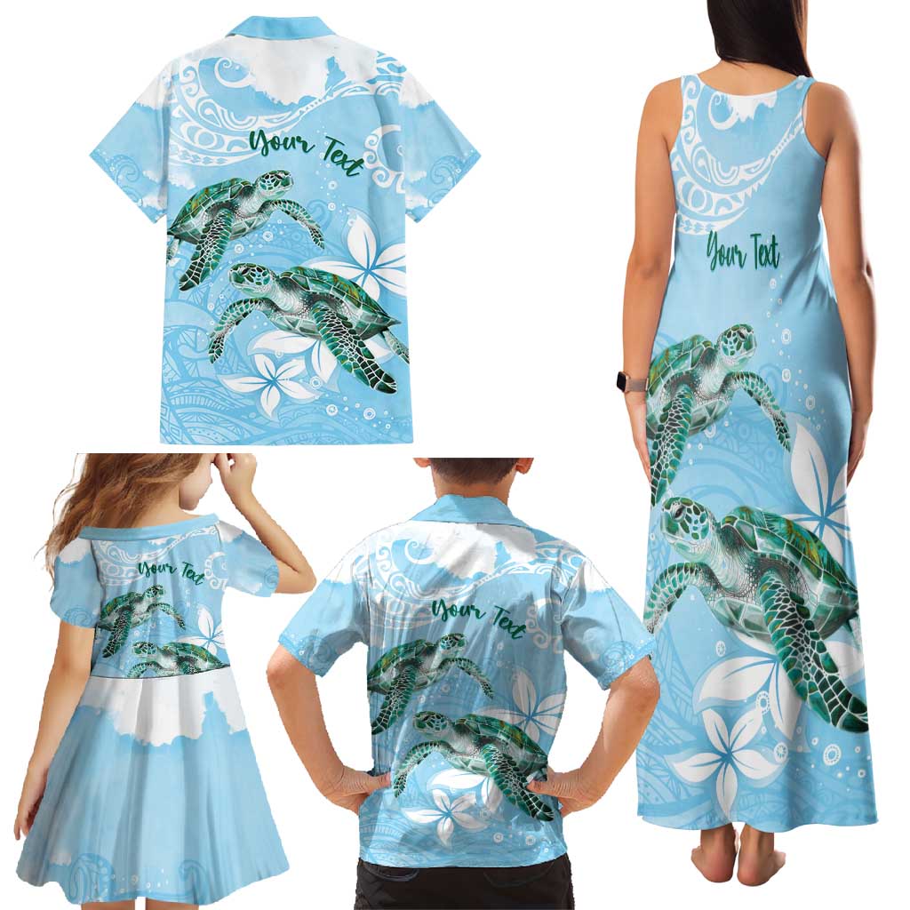 Personalised Polynesia Valentine's Day Family Matching Tank Maxi Dress and Hawaiian Shirt SeaTurtle Couple Polynesian - Fairy Sparkles Color LT14 - Polynesian Pride